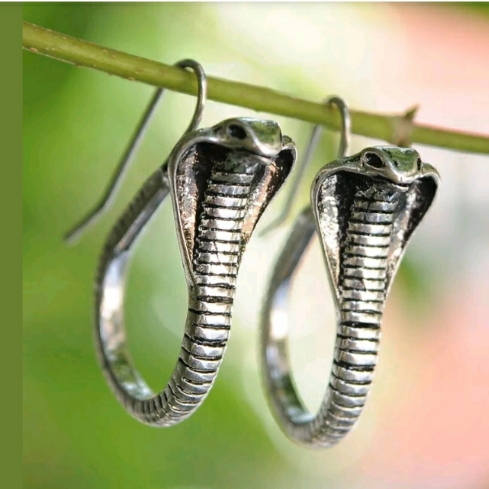 FUNKY COBRA SNAKE EARRINGS